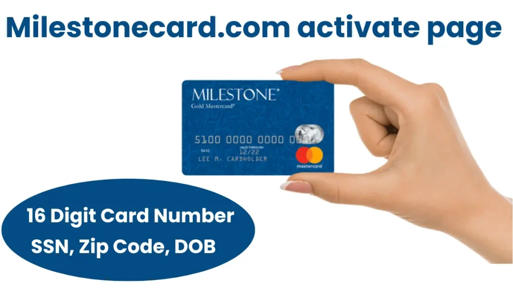 milestonecard.com activate page